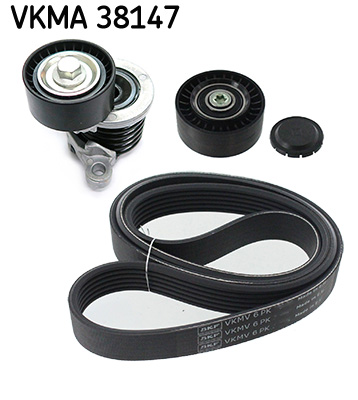 V formos rumbuotas diržas, komplektas - VKMA 38147 SKF